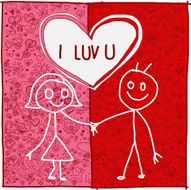 drawing heart background