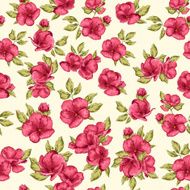 Seamless pattern flowers Cherry blossom Sakura flowers - illustration