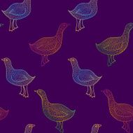 Vector bird semless pattern N2