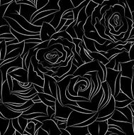 Vector Seamless pattern with flowers roses floral illustration