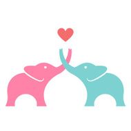 Elephants in love - VECTOR N3