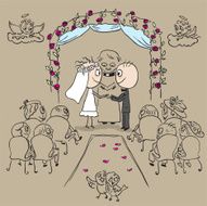Wedding ceremony in church