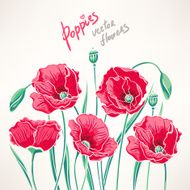 background with poppies