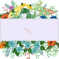 Floral card template N19
