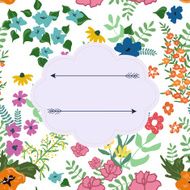 Floral card template N20