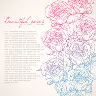 card with beautiful roses