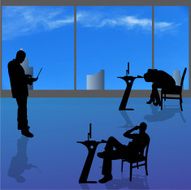 Vector Silhouette Of People N406