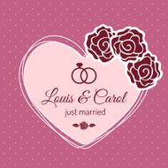 Vintage Just Married Wedding Card
