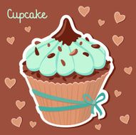 Sweet cupcakes Colorful tasty vector N6