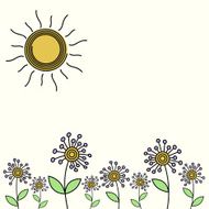 Flower field card
