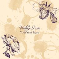vintage vector floral card N3