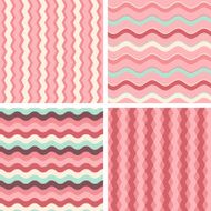 Vector seamless tiling patterns - geometric waves