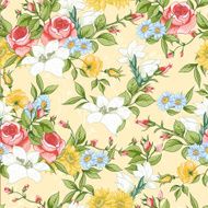 Seamless Pattern with Vintage Wildflowers N6