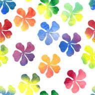 seamless vector watercolor pattern with flowers