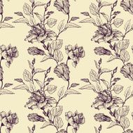 vintage vector floral seamless pattern N9