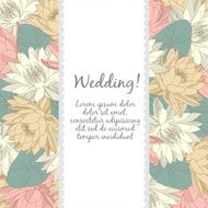 Wedding card with floral elements N5