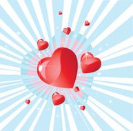 Explosion of hearts