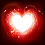 Flaming heart frame