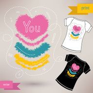Graphic T- shirt design you Vector illustration