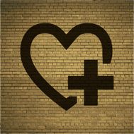 Heart Flat modern web button and space for your text N8