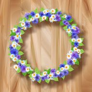 Flowers Vector Wreath Greeting Card