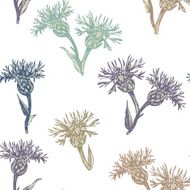 vintage vector seamless floral pattern N8