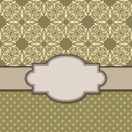 Vintage vector flower frame N70