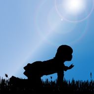 Vector silhouette of nature N27