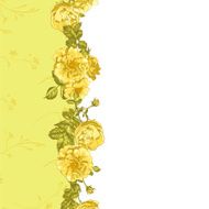 Seamless Border of blossom roses N7