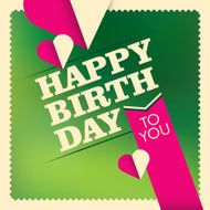 Birthday card design in color