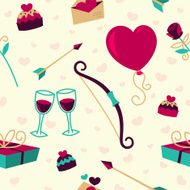 Seamless pattern for Valentines Day card