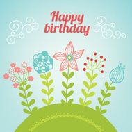 Floral Birthday Greeting Card N2