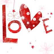 Gentle romantic seamless pattern with Love words