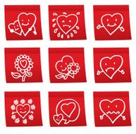 Heart shape symbol post it note icon set
