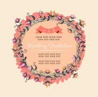 Vintage wedding invitation N2
