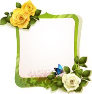 Mirror with rose