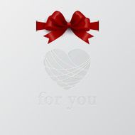 Paper Valentines day card with hearts N2