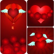 red valentine banners