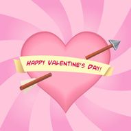 Valentine&#039;s Day Heart with Banner