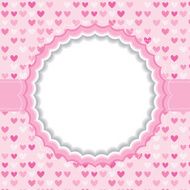 Blank frame with heart background N2