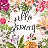 seasons greeting card vintage flower design vector pattern N2