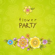 Bright pattern with colorful flowers N3