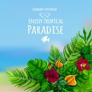 Tropical Background With Monstera