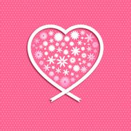 Valentine&#039;s Day background Flowers and Ribbon N5