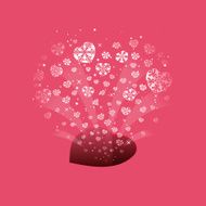 Valentine&#039;s Day background Heart hole N2