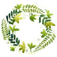 Watercolor flowers wreath N12