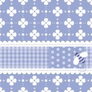 blue flowery greeting card