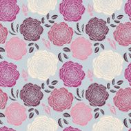 vector seamless floral pattern with roses N2