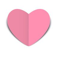 Pink paper love heart