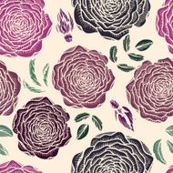 vector seamless floral pattern with roses N3